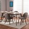 Baxton Studio Cody Light Grey Upholstered Walnut Finished Wood 5-Piece Dining Set 144-7943-7946 - alternate 2
